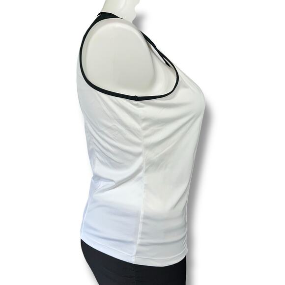 Nike Performance Womens Athletic Tank Top Pullover Sleeveless White Black XL - Picture 3 of 9